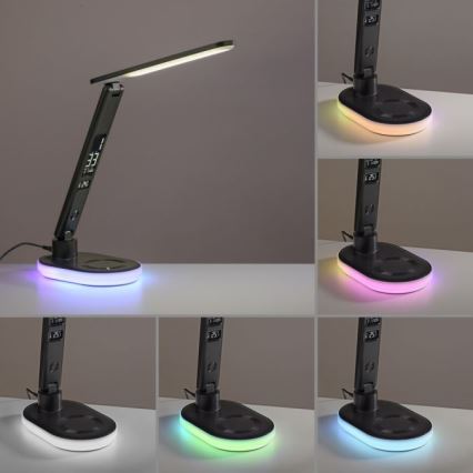 JUST LIGHT. 11018-18 - LED RGBW LED Prigušiva stolna lampa na dodir s bežičnim punjenjem TINA LED/4W/230V