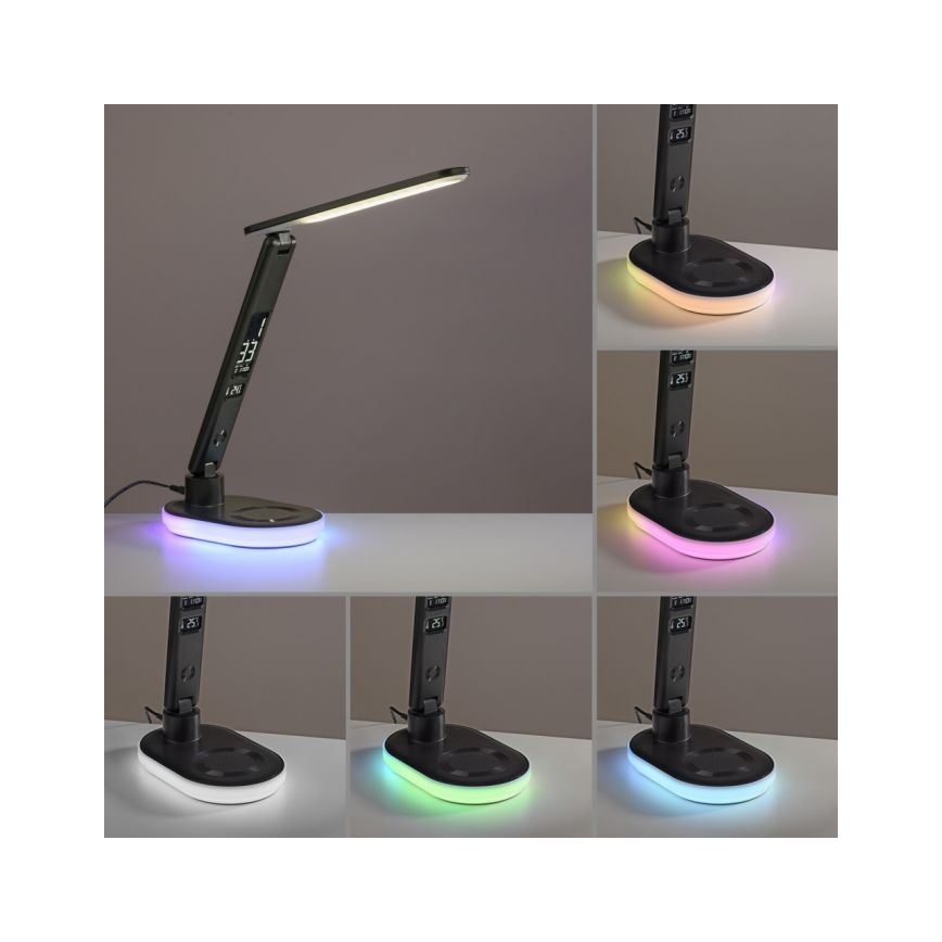 JUST LIGHT. 11018-18 - LED RGBW LED Prigušiva stolna lampa na dodir s bežičnim punjenjem TINA LED/4W/230V