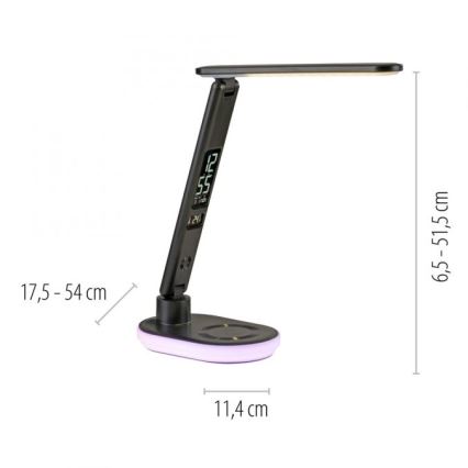JUST LIGHT. 11018-18 - LED RGBW LED Prigušiva stolna lampa na dodir s bežičnim punjenjem TINA LED/4W/230V