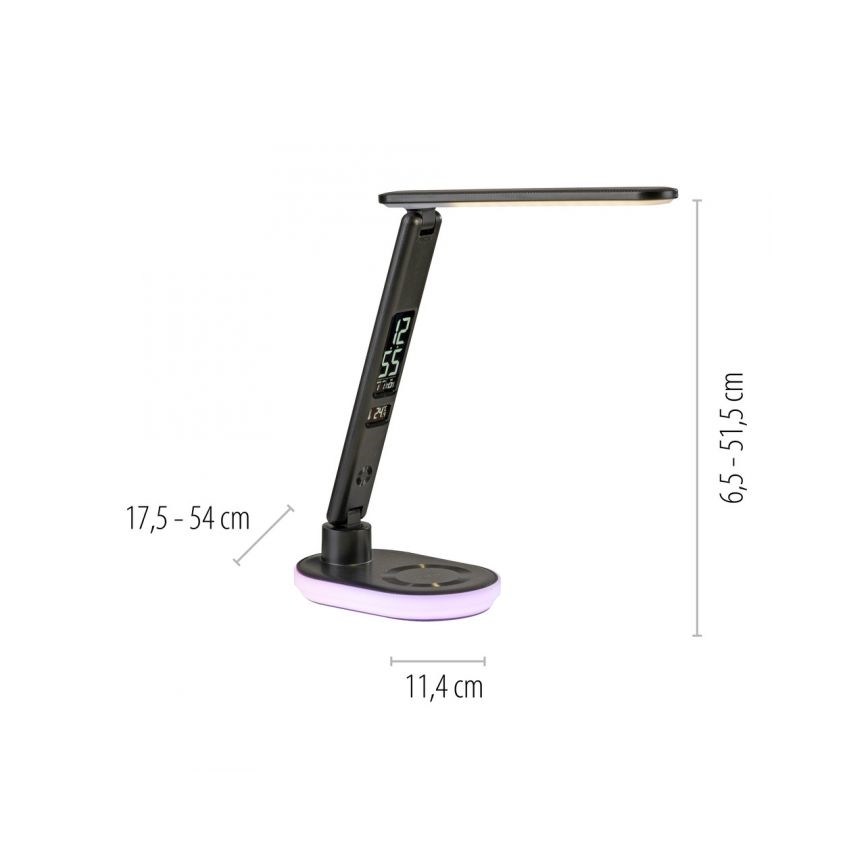 JUST LIGHT. 11018-18 - LED RGBW LED Prigušiva stolna lampa na dodir s bežičnim punjenjem TINA LED/4W/230V
