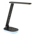 JUST LIGHT. 11018-18 - LED RGBW Prilagodljiva Touch Stolna Lampa s Bežičnim Punjenjem TINA LED/4W/230V Crna