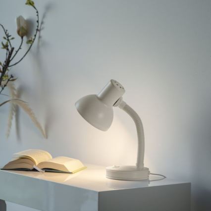 JUST LIGHT. 11080-16 - Fleksibilna stolna lampa FLEXI 1xE27/25W/230V bijela