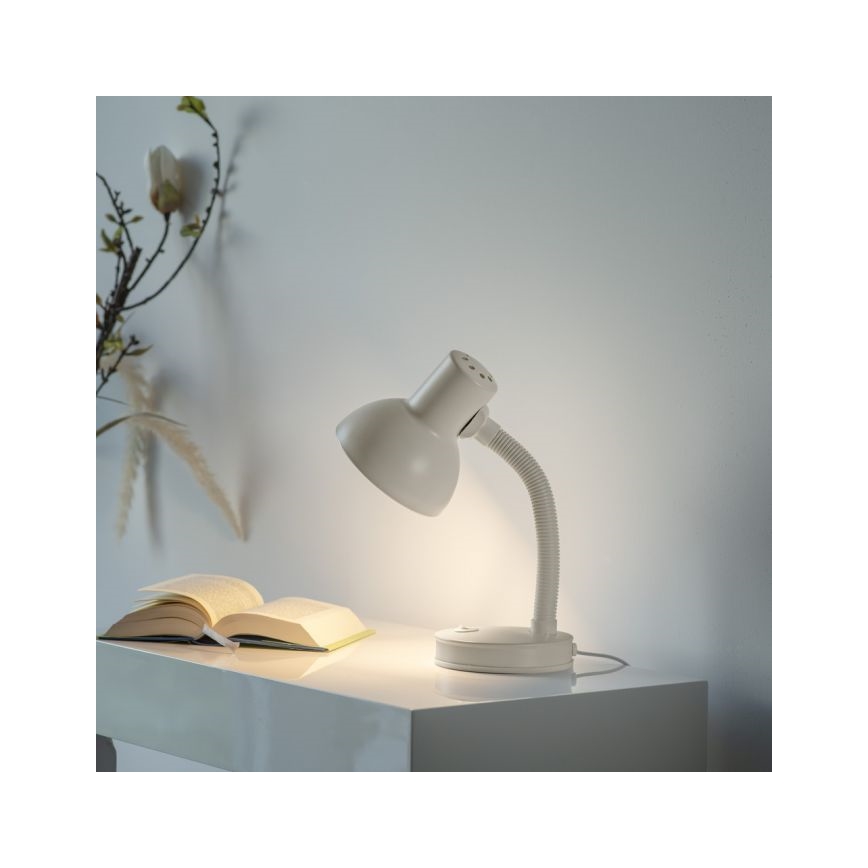 JUST LIGHT. 11080-16 - Fleksibilna stolna lampa FLEXI 1xE27/25W/230V bijela