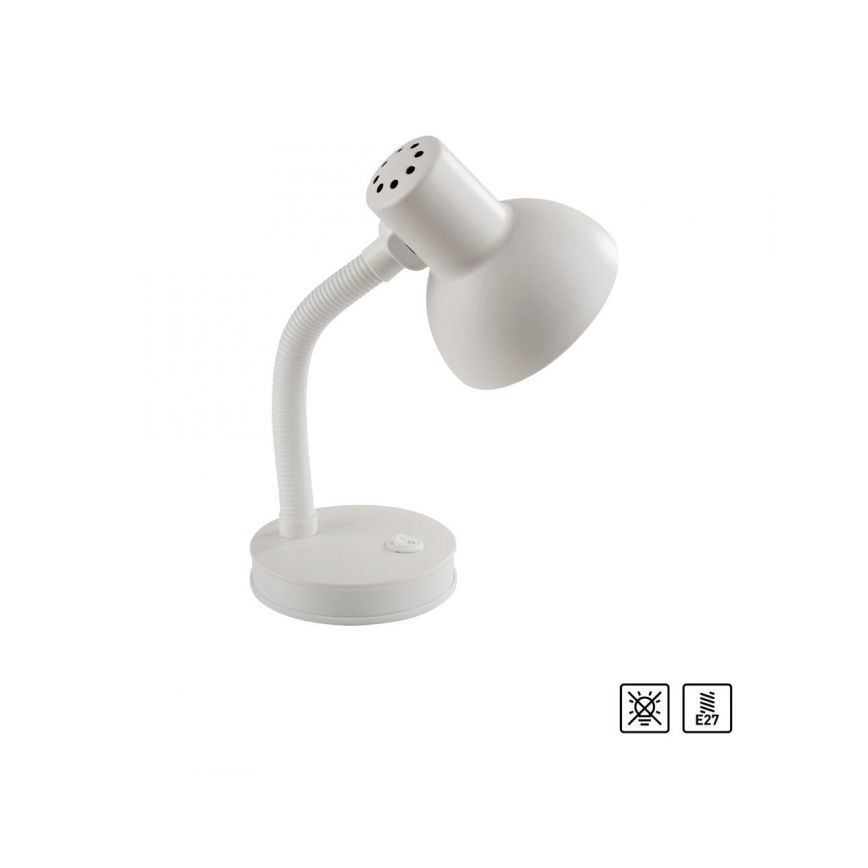JUST LIGHT. 11080-16 - Fleksibilna stolna lampa FLEXI 1xE27/25W/230V bijela