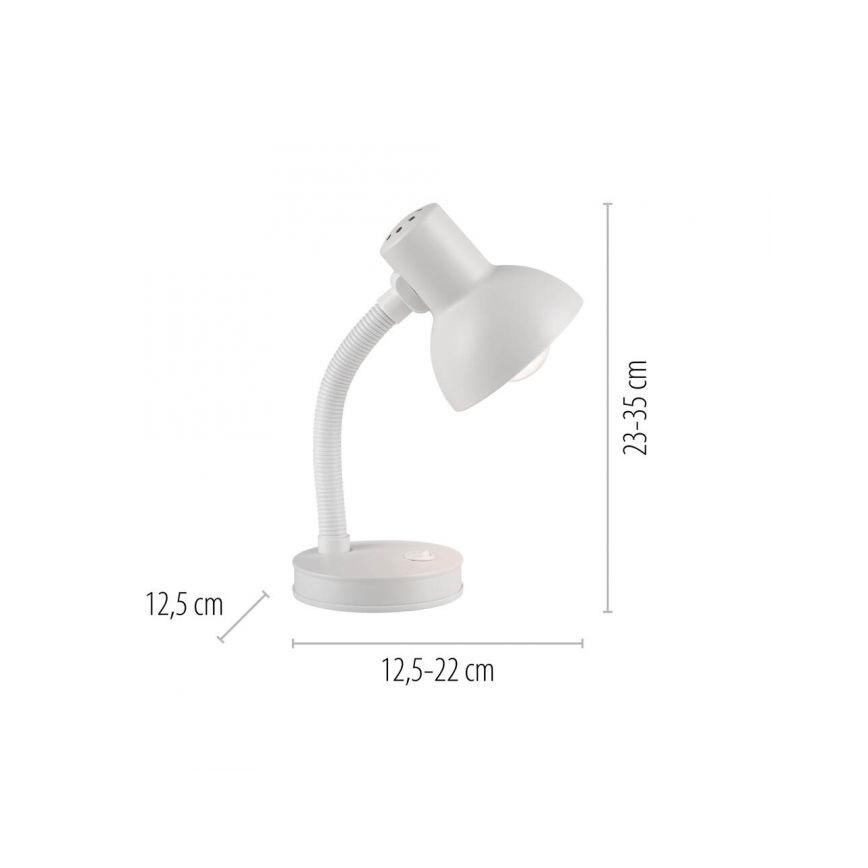 JUST LIGHT. 11080-16 - Fleksibilna stolna lampa FLEXI 1xE27/25W/230V bijela