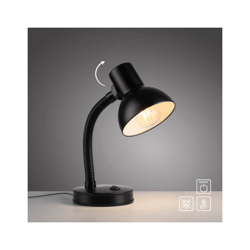 JUST LIGHT. 11080-18 - Fleksibilna stolna lampa FLEXI 1xE27/25W/230V crna