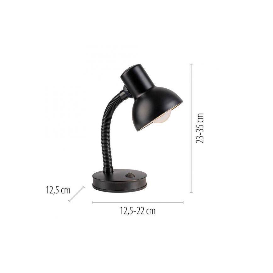 JUST LIGHT. 11080-18 - Fleksibilna stolna lampa FLEXI 1xE27/25W/230V crna