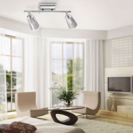 JUST LIGHT. 11229-17 - LED Reflektorska svjetiljka DALLI 2xLED/3,5W/230V sjajni krom
