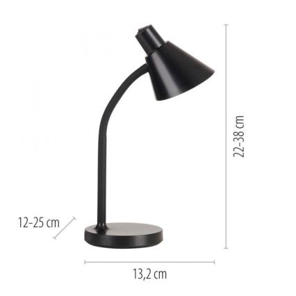 JUST LIGHT. 11248-18 - LED Fleksibilna stolna svjetiljka PIXIE LED/4,5W/230V crna