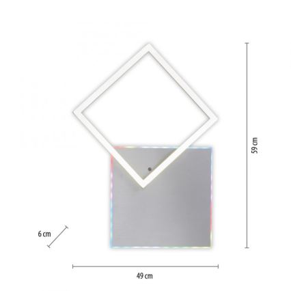JUST LIGHT. 11327-95 - LED RGBW Dimmabilno stropno svjetlo RENDA LED/31W/230V 2700-5000K + daljinski upravljač