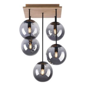 JUST LIGHT. 11395-79 - Viseći luster WIDOW 5xE14/25W/230V hrast