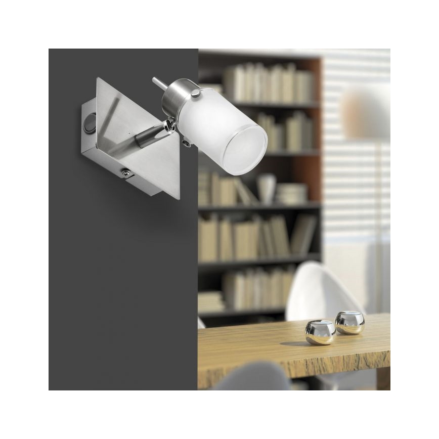 JUST LIGHT. 11931-55 - LED Zidna reflektorska svjetiljka MAX 1xGU10/4W/230V mat krom
