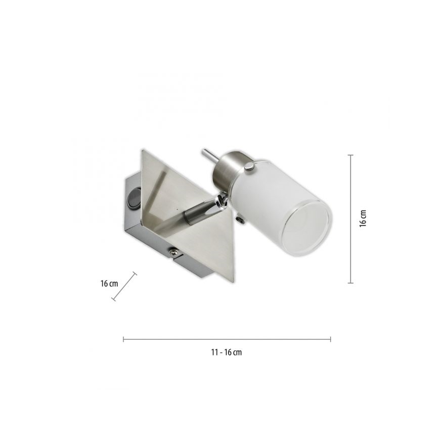 JUST LIGHT. 11931-55 - LED Zidna reflektorska svjetiljka MAX 1xGU10/4W/230V mat krom