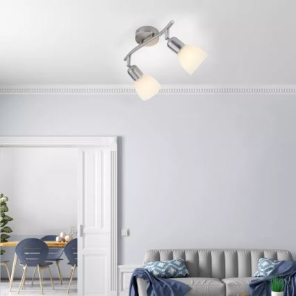 JUST LIGHT. 11952-55 - Spot svjetiljka KARO 2xE14/40W/230V matni krom