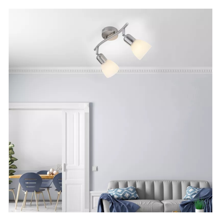 JUST LIGHT. 11952-55 - Spot svjetiljka KARO 2xE14/40W/230V matni krom