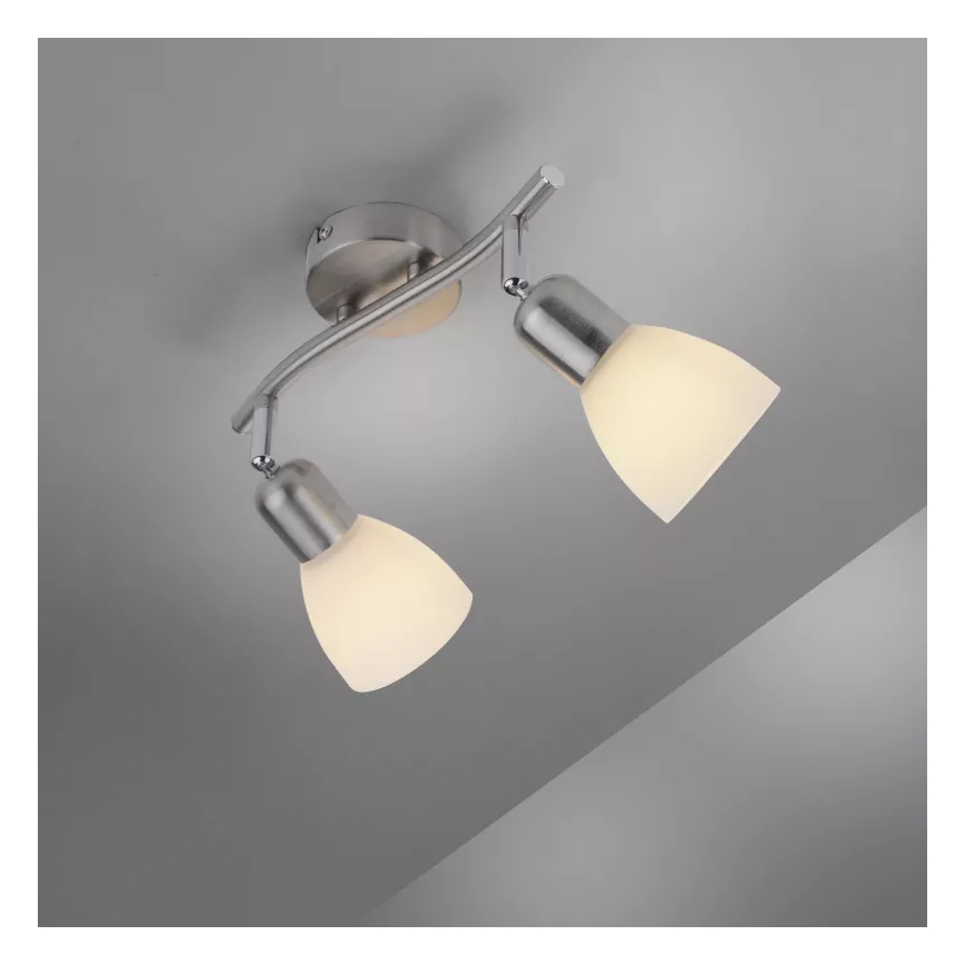 JUST LIGHT. 11952-55 - Spot svjetiljka KARO 2xE14/40W/230V matni krom