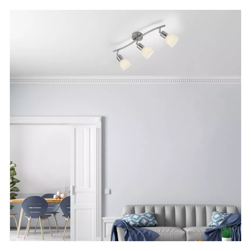 JUST LIGHT. 11953-55 - Spot svjetiljka KARO 3xE14/40W/230V matni krom