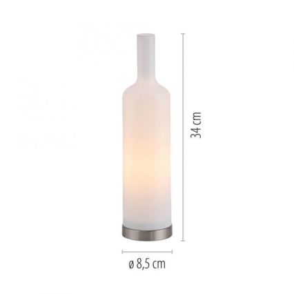JUST LIGHT. 14006-16 - Stolna lampa BOTTLE 1xE14/25W/230V bijela