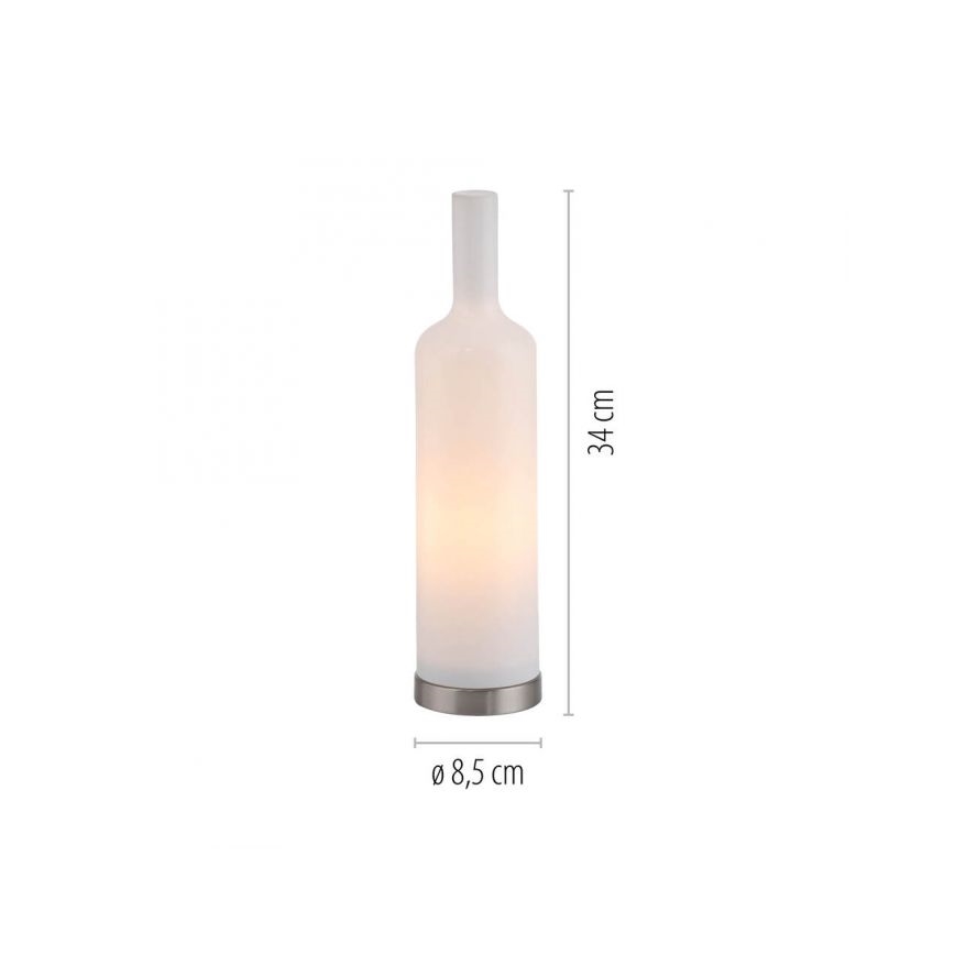 JUST LIGHT. 14006-16 - Stolna lampa BOTTLE 1xE14/25W/230V bijela