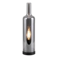JUST LIGHT. 14006-25 - Stolna svjetiljka BOTTLE 1xE14/25W/230V crna/zadimljena