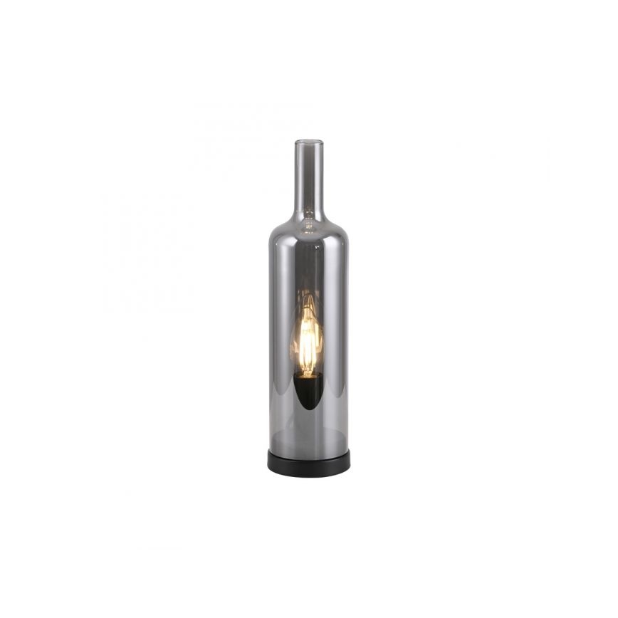 JUST LIGHT. 14006-25 - Stolna svjetiljka BOTTLE 1xE14/25W/230V crna/zadimljena