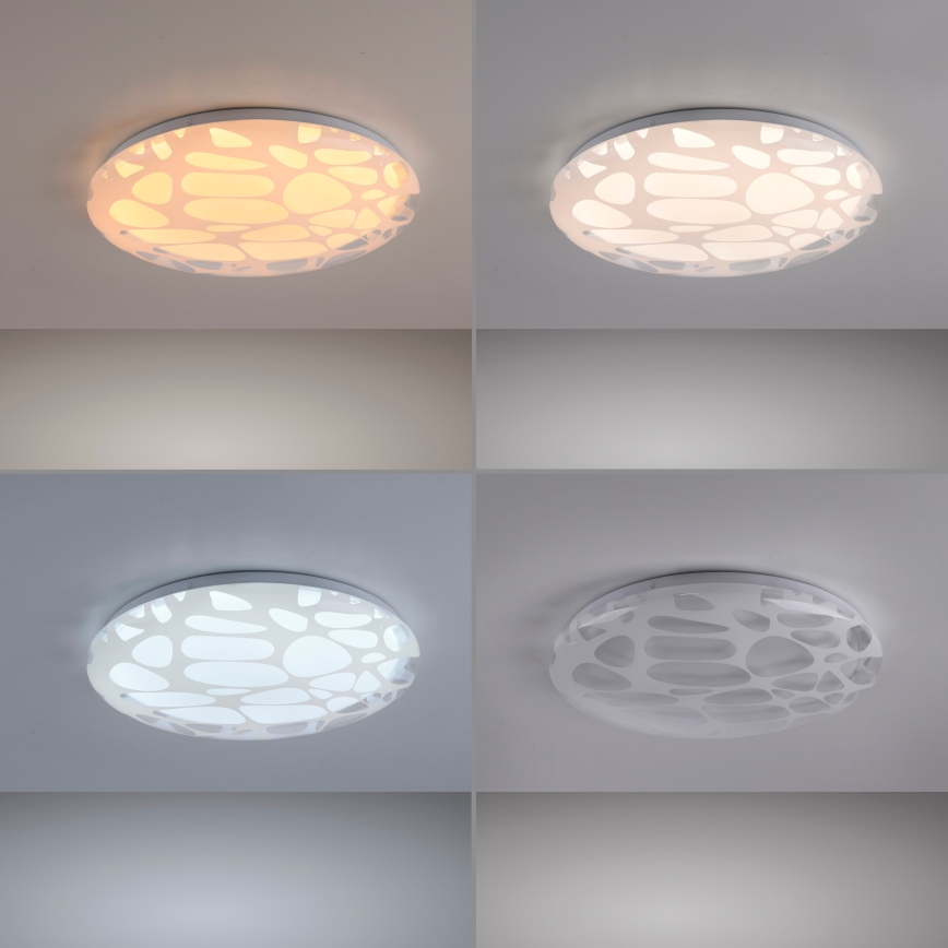 JUST LIGHT. 14009-16 - LED stropna svjetiljka s prigušivanjem ART PLAFO LED/20W/230V 2700-6500K pr. 38 cm bijela + daljinsko upravljanje