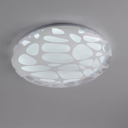 JUST LIGHT. 14009-16 - LED stropna svjetiljka s prigušivanjem ART PLAFO LED/20W/230V 2700-6500K pr. 38 cm bijela + daljinsko upravljanje