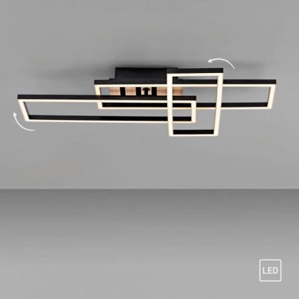 JUST LIGHT. 14051-79 - LED stropna svjetiljka AKUSTIKA LED/20,5W/230V hrast/crna