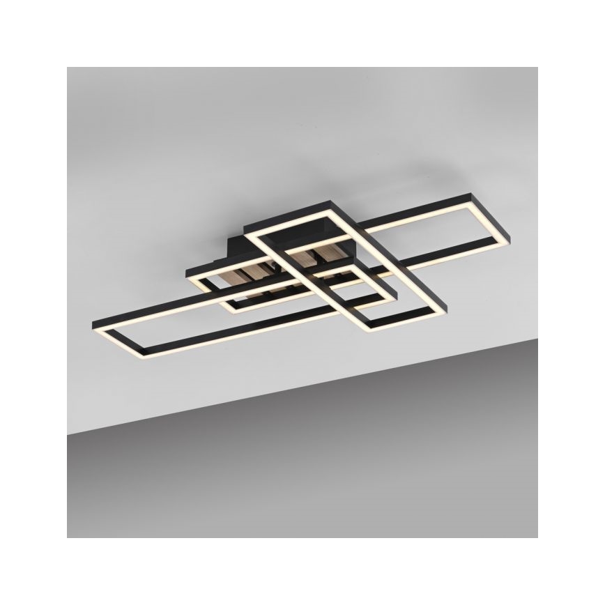 JUST LIGHT. 14051-79 - LED stropna svjetiljka AKUSTIKA LED/20,5W/230V hrast/crna
