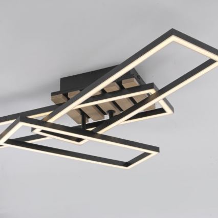 JUST LIGHT. 14051-79 - LED stropna svjetiljka AKUSTIKA LED/20,5W/230V hrast/crna