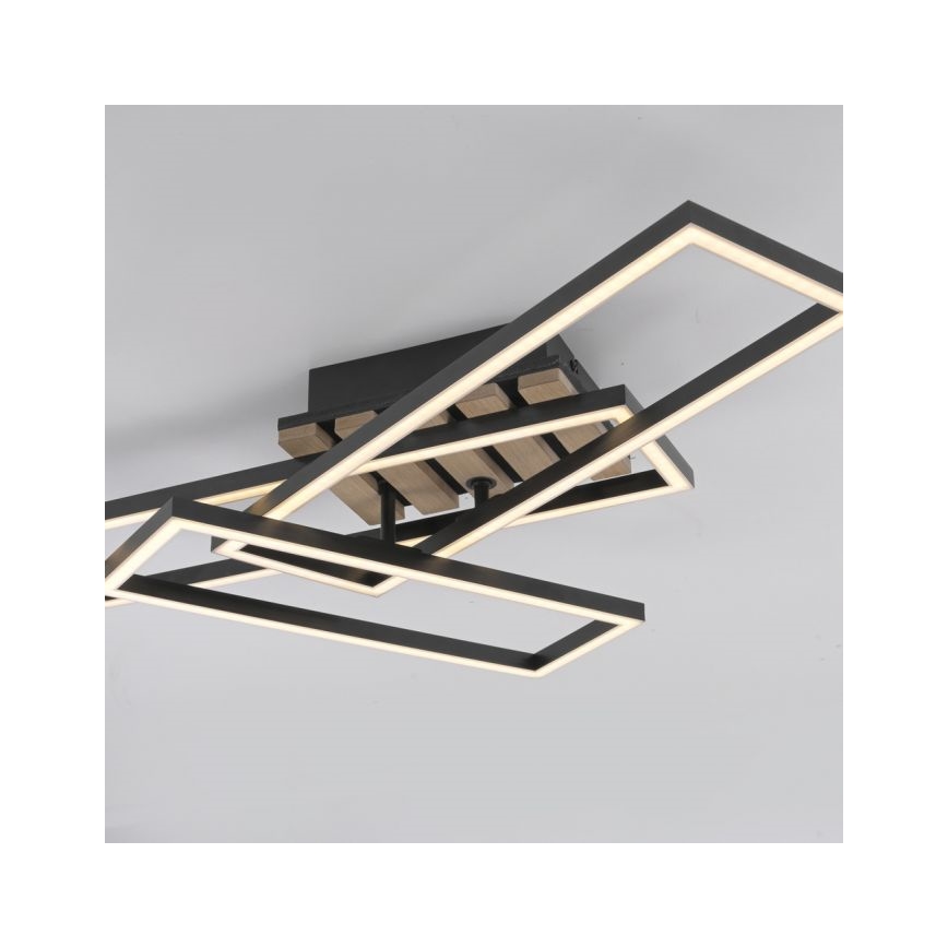 JUST LIGHT. 14051-79 - LED stropna svjetiljka AKUSTIKA LED/20,5W/230V hrast/crna
