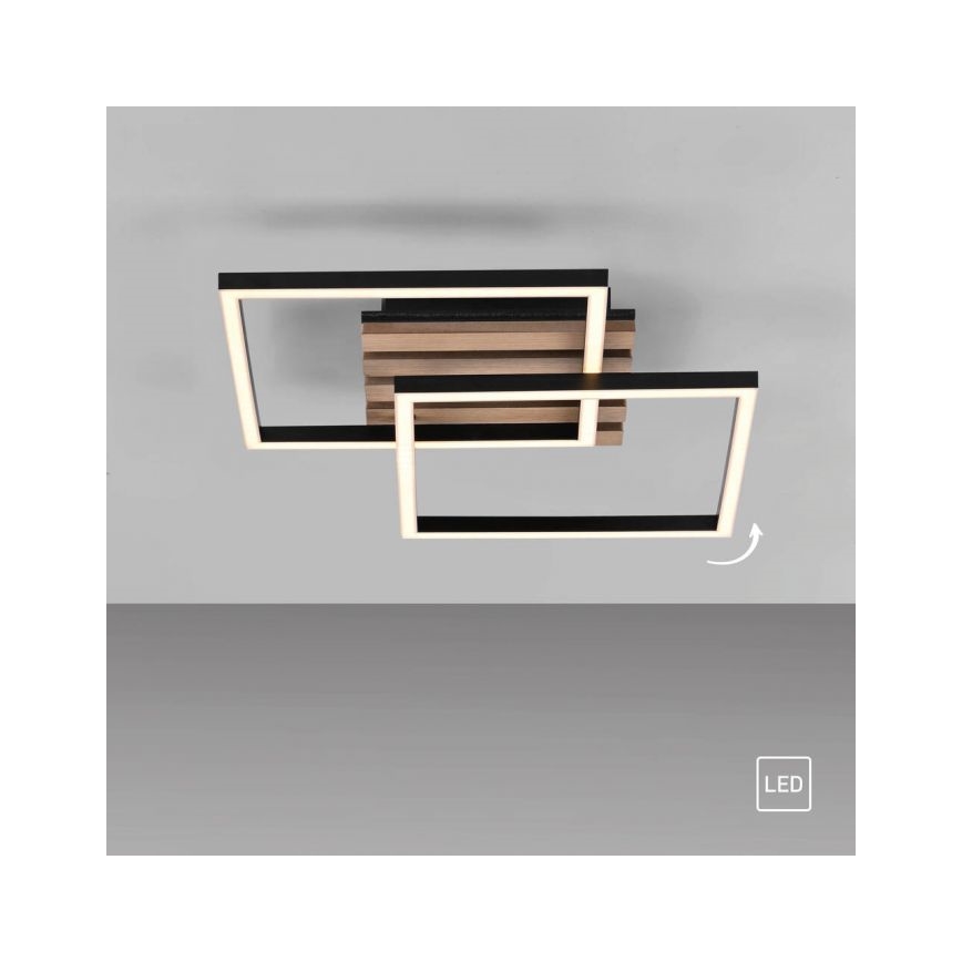 JUST LIGHT. 14053-79 - LED stropna svjetiljka AKUSTIKA LED/15W/230V hrast/crna