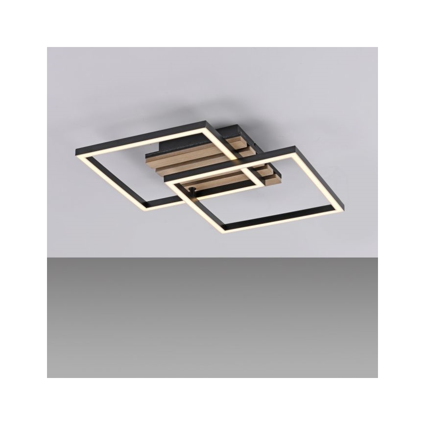 JUST LIGHT. 14053-79 - LED stropna svjetiljka AKUSTIKA LED/15W/230V hrast/crna