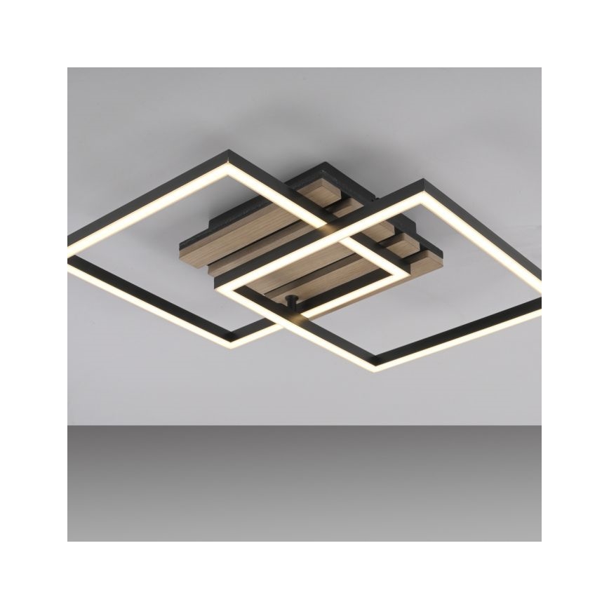 JUST LIGHT. 14053-79 - LED stropna svjetiljka AKUSTIKA LED/15W/230V hrast/crna