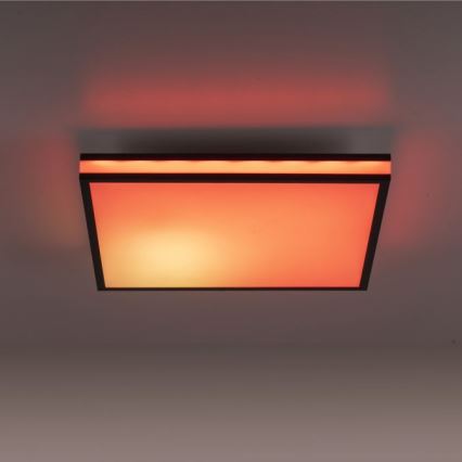JUST LIGHT. 14110-18 - LED RGBW Prigušiva stropna svjetiljka MARIO BLACK LED/19,5W/230V 2700-5000K + daljinski upravljač