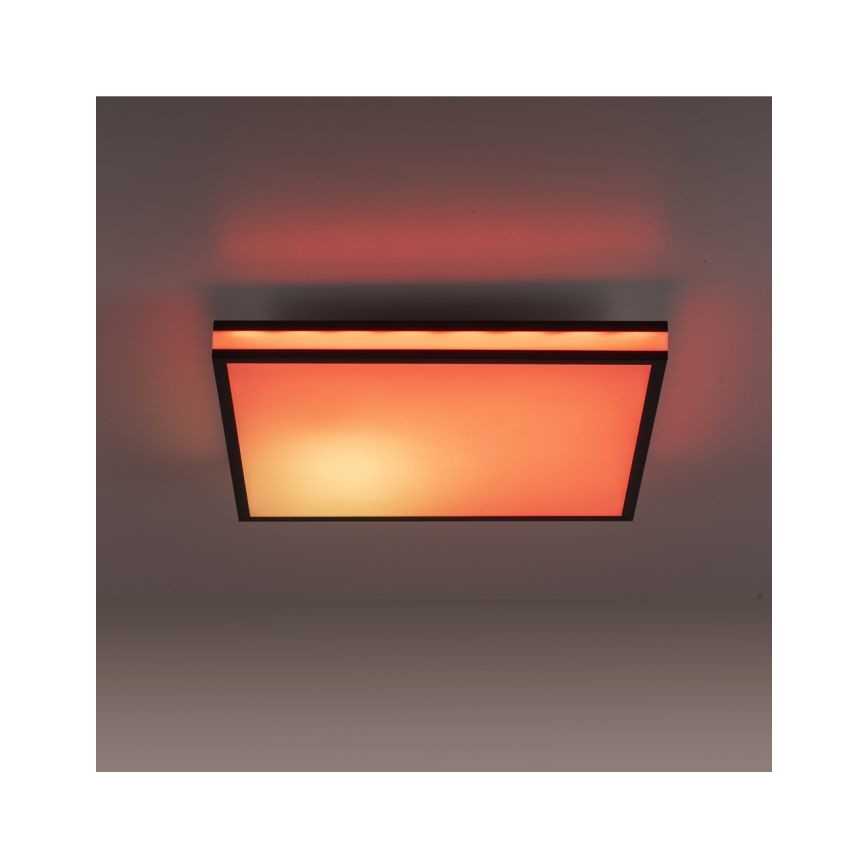 JUST LIGHT. 14110-18 - LED RGBW Prigušiva stropna svjetiljka MARIO BLACK LED/19,5W/230V 2700-5000K + daljinski upravljač