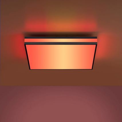 JUST LIGHT. 14110-18 - LED RGBW Prigušiva stropna svjetiljka MARIO BLACK LED/19,5W/230V 2700-5000K + daljinski upravljač