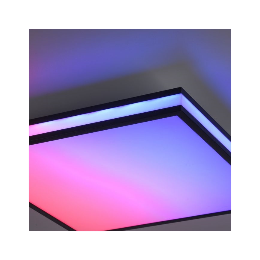JUST LIGHT. 14110-18 - LED RGBW Prigušiva stropna svjetiljka MARIO BLACK LED/19,5W/230V 2700-5000K + daljinski upravljač