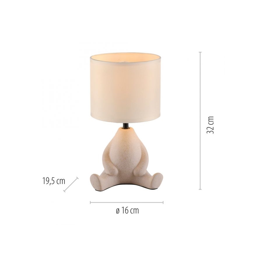 JUST LIGHT. 14190-39 - Stolna lampa TED 1xE27/25W/230V bež