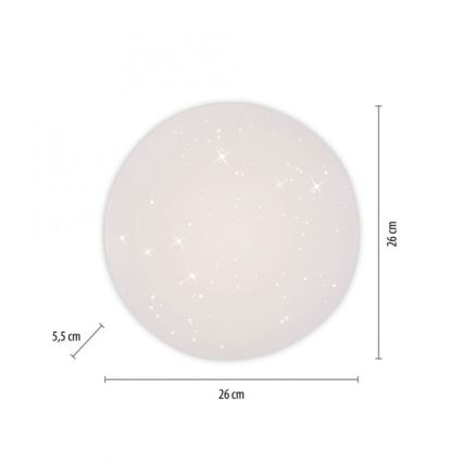 JUST LIGHT. 14275-16 - LED Stropna svjetiljka URANUS LED/10W/230V pr. 26 cm bijela