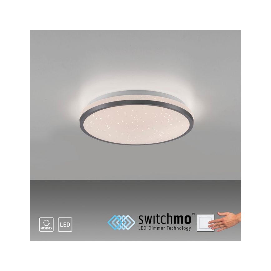 JUST LIGHT. 14293-18 - LED Prigušiva stropna svjetiljka KYLE LED/10W/230V pr. 28 cm crna