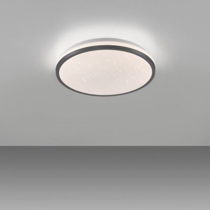 JUST LIGHT. 14293-18 - LED Prigušiva stropna svjetiljka KYLE LED/10W/230V pr. 28 cm crna