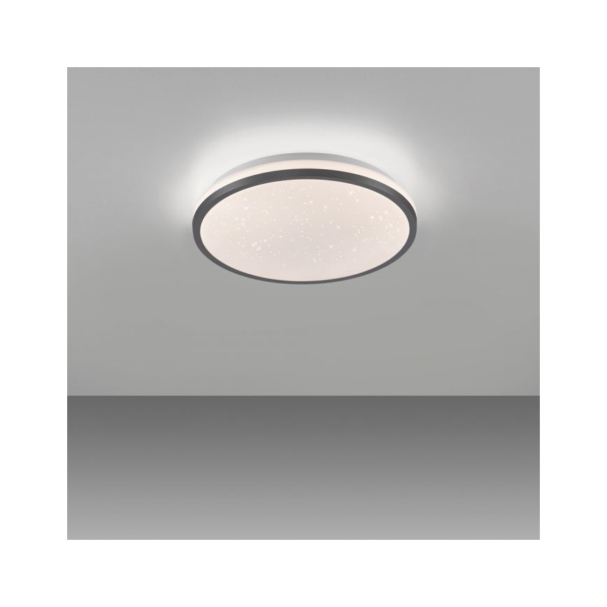 JUST LIGHT. 14293-18 - LED Prigušiva stropna svjetiljka KYLE LED/10W/230V pr. 28 cm crna