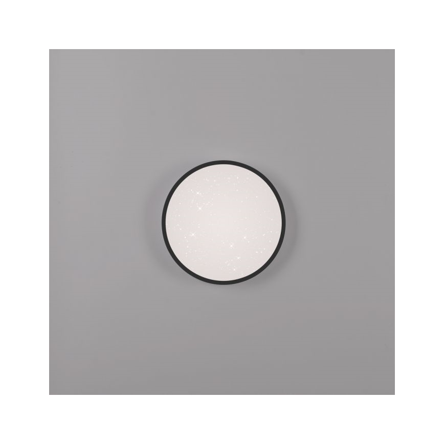 JUST LIGHT. 14293-18 - LED Prigušiva stropna svjetiljka KYLE LED/10W/230V pr. 28 cm crna