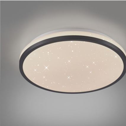 JUST LIGHT. 14293-18 - LED Prigušiva stropna svjetiljka KYLE LED/10W/230V pr. 28 cm crna