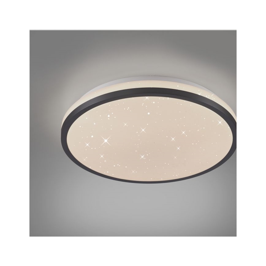 JUST LIGHT. 14293-18 - LED Prigušiva stropna svjetiljka KYLE LED/10W/230V pr. 28 cm crna