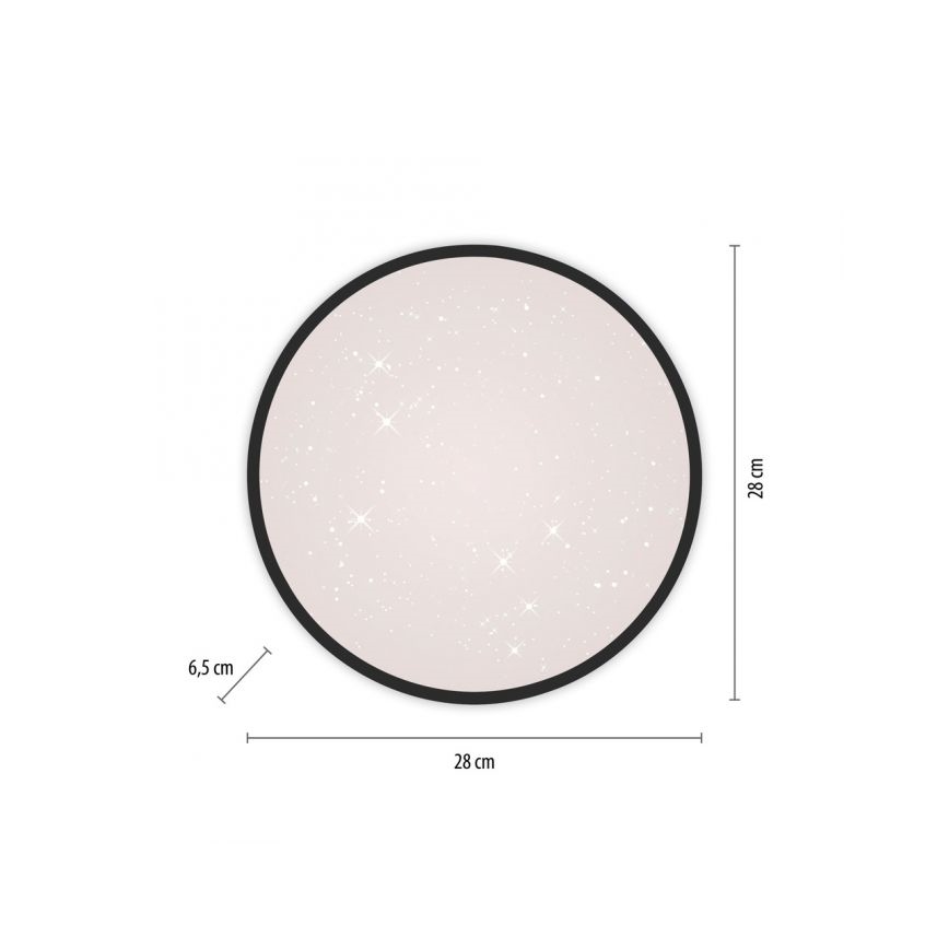 JUST LIGHT. 14293-18 - LED Prigušiva stropna svjetiljka KYLE LED/10W/230V pr. 28 cm crna