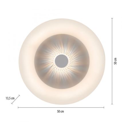 JUST LIGHT. 14383-16 - LED Prigušiva stropna svjetiljka VERTIGO LED/26W/230V 2700-5000K bijela + daljinski upravljač