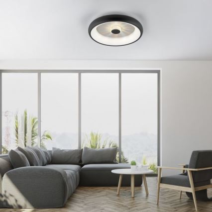 JUST LIGHT. 14384-18 - LED Prigušiva stropna svjetiljka VERTIGO LED/29W/230V 2700-5000K crna + daljinski upravljač