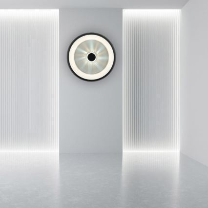 JUST LIGHT. 14384-18 - LED Prigušiva stropna svjetiljka VERTIGO LED/29W/230V 2700-5000K crna + daljinski upravljač